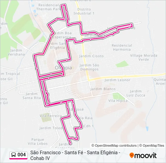 004 Bus Line Map