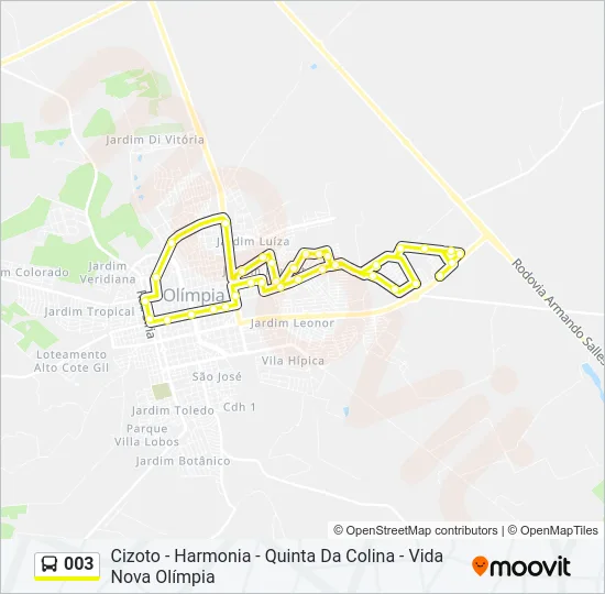 003 Bus Line Map