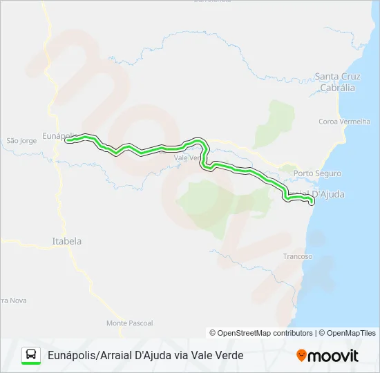 EUNÁPOLIS/ARRAIAL Bus Line Map