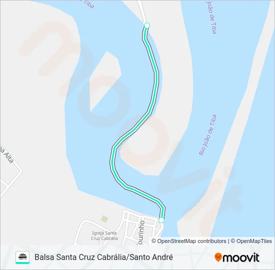 BALSA CABRÁLIA/SANTO ANDRÉ Ferry Line Map