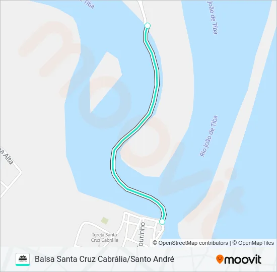 BALSA CABRÁLIA/SANTO ANDRÉ Ferry Line Map