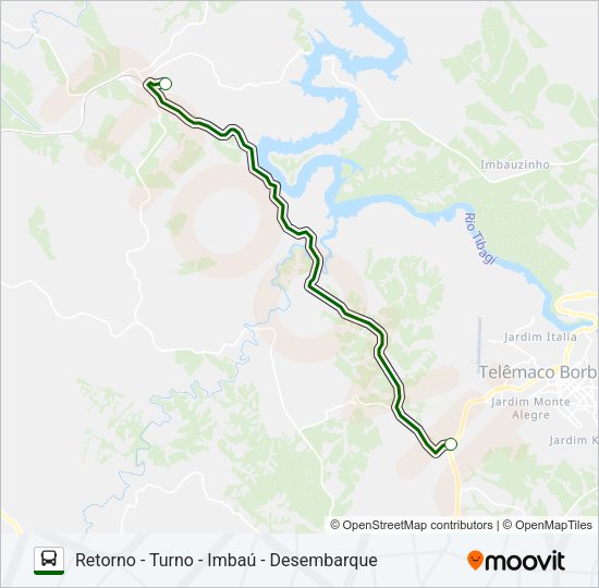 Mapa da linha KLABIN PUMA KLABIN PUMA de ônibus