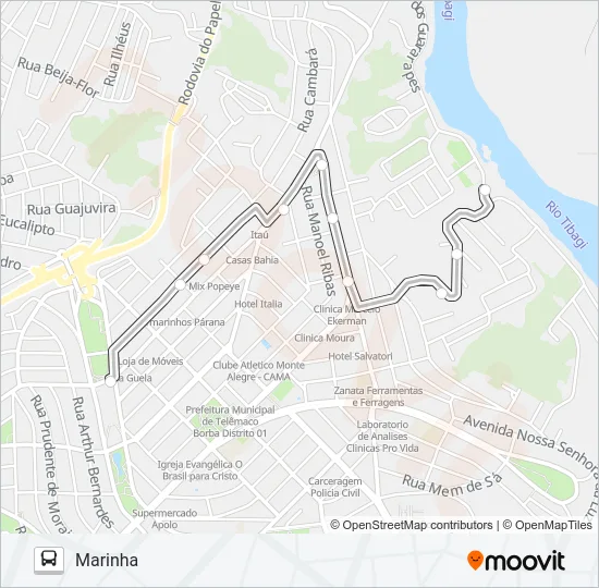 10900 MARINHA Bus Line Map