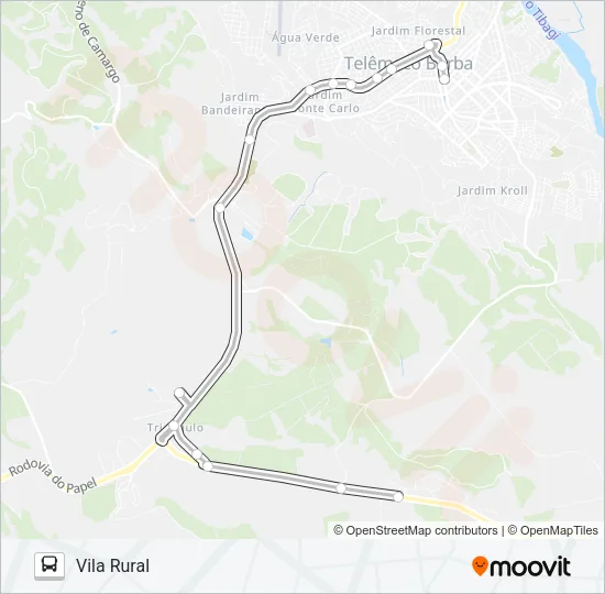 10801 VILA RURAL Bus Line Map