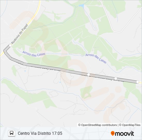 Mapa da linha 10801 VILA RURAL de ônibus