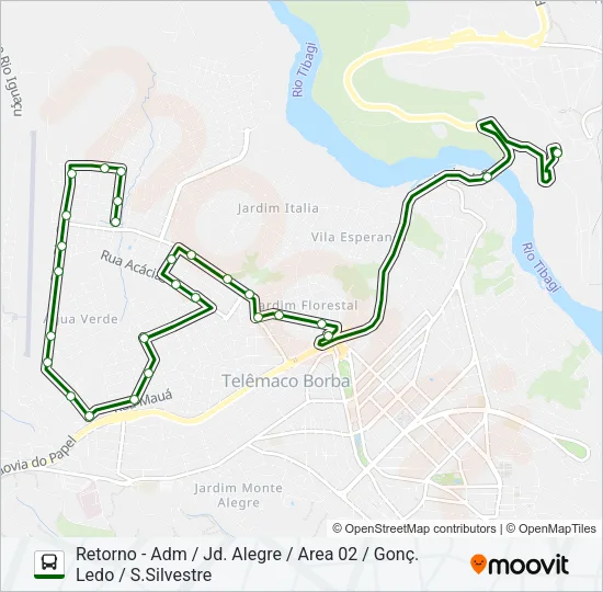 KLABIN MA MONTE ALEGRE Bus Line Map