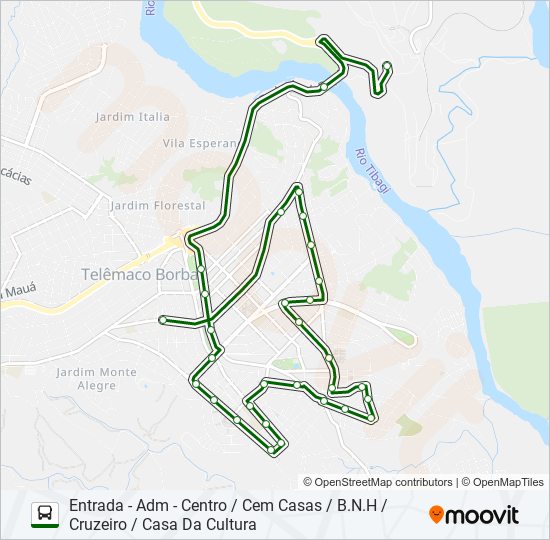 Mapa da linha KLABIN MA MONTE ALEGRE de ônibus