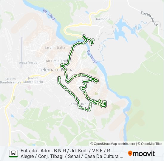 Mapa da linha KLABIN MA MONTE ALEGRE de ônibus