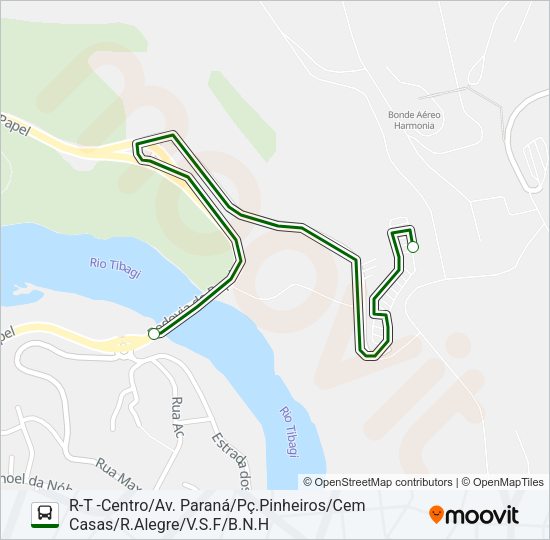 Mapa da linha KLABIN MA MONTE ALEGRE de ônibus