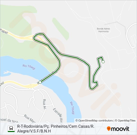 Mapa da linha KLABIN MA MONTE ALEGRE de ônibus
