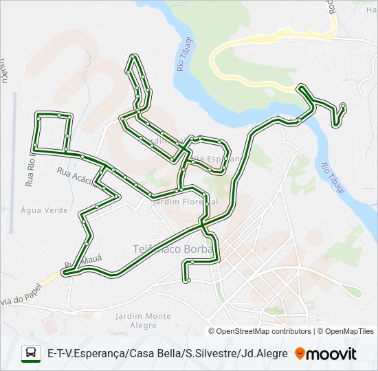 Mapa da linha KLABIN MA MONTE ALEGRE de ônibus