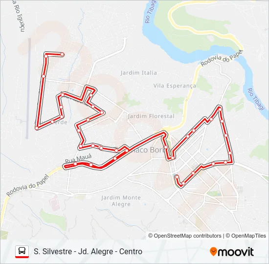 10200 JD. ALEGRE / S. SILVESTRE Bus Line Map