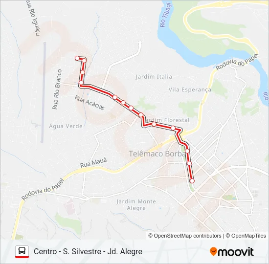 10200 JD. ALEGRE / S. SILVESTRE Bus Line Map