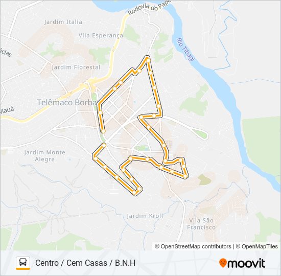 Mapa de 10600 CEM CASAS / B.N.H de autobús