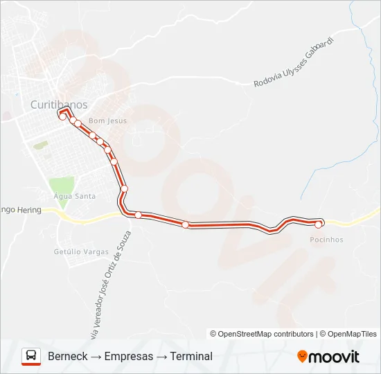 BERNECK Bus Line Map
