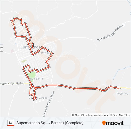 Mapa de BERNECK de autobús