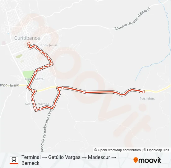 BERNECK Bus Line Map