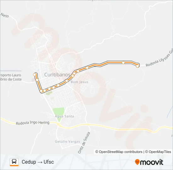 UFSC/CEDUP Bus Line Map