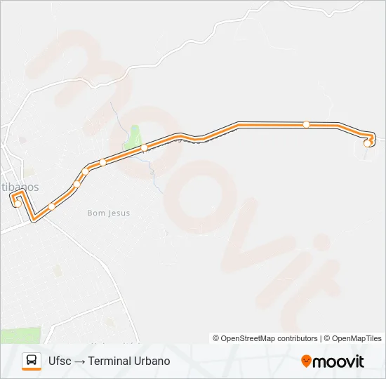 UFSC/CEDUP Bus Line Map