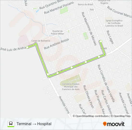 GETÚLIO VARGAS Bus Line Map