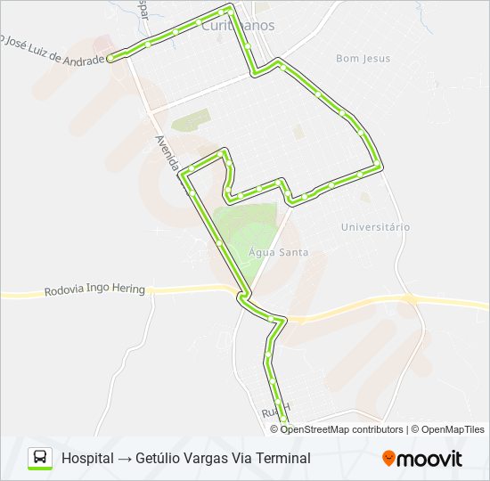 GETÚLIO VARGAS bus Line Map