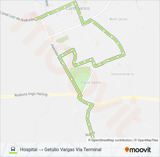 GETÚLIO VARGAS Bus Line Map