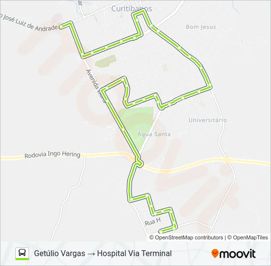 GETÚLIO VARGAS Bus Line Map