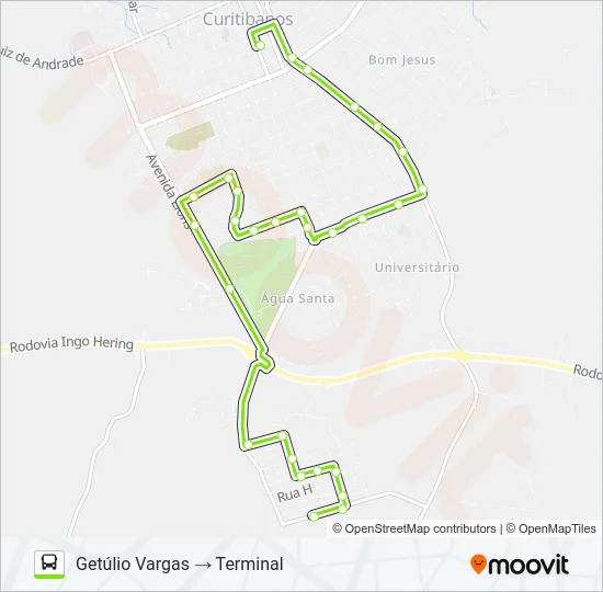 GETÚLIO VARGAS Bus Line Map
