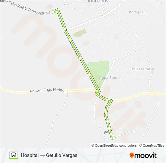 GETÚLIO VARGAS Bus Line Map