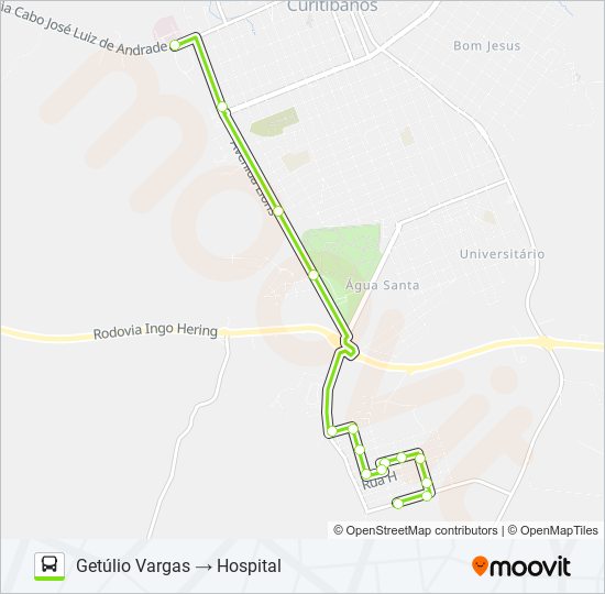 GETÚLIO VARGAS bus Line Map