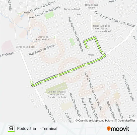 GETÚLIO VARGAS Bus Line Map