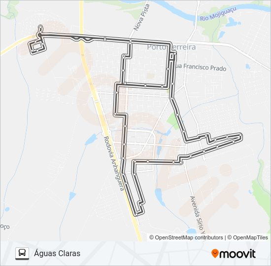 Mapa da linha 6 ÁGUAS CLARAS de ônibus