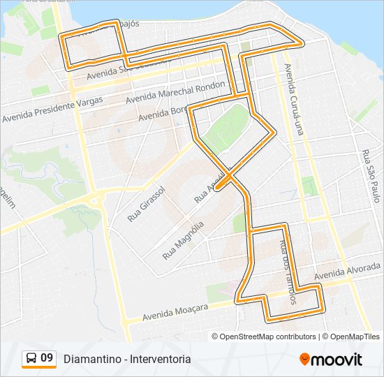 Mapa de 09 de autobús