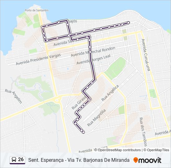 26 bus Line Map