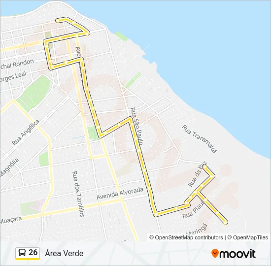 26 Bus Line Map