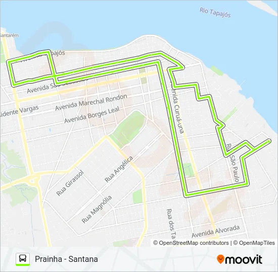 PRAINHA / SANTANA Bus Line Map