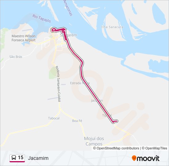 Mapa de 15 de autobús