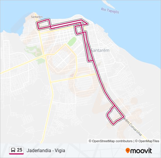 Mapa de 25 de autobús