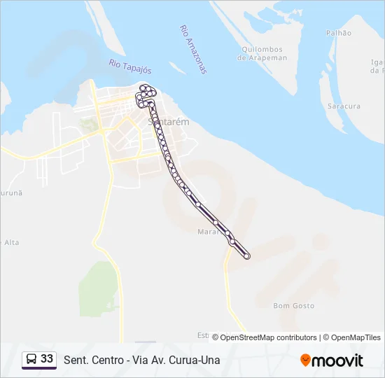 33 Bus Line Map