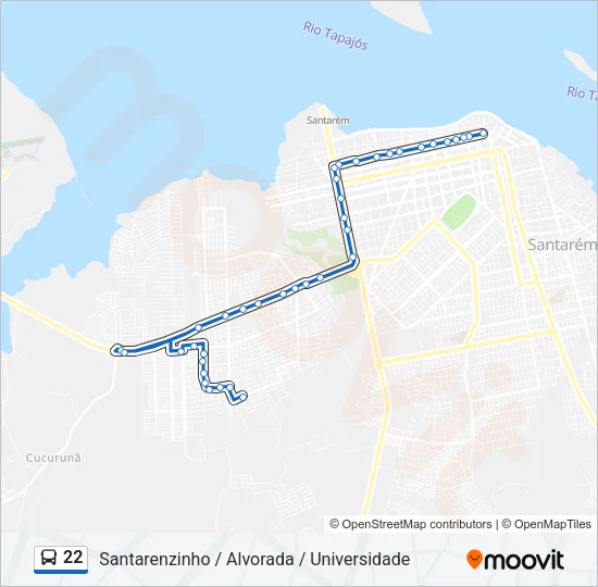 22 Bus Line Map