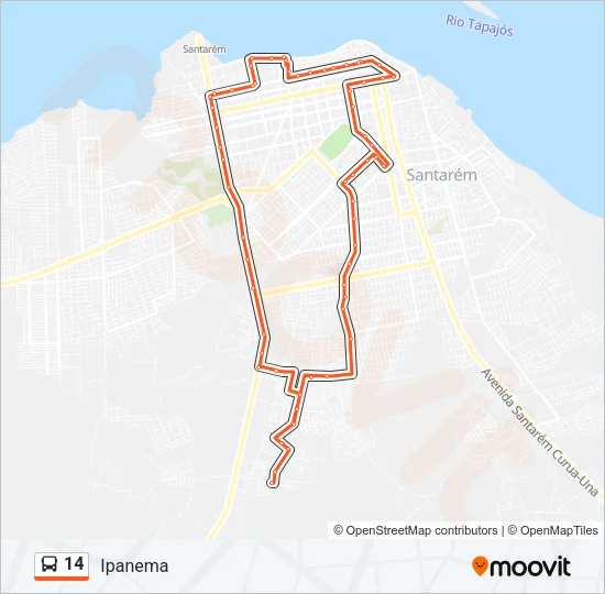 14 Bus Line Map