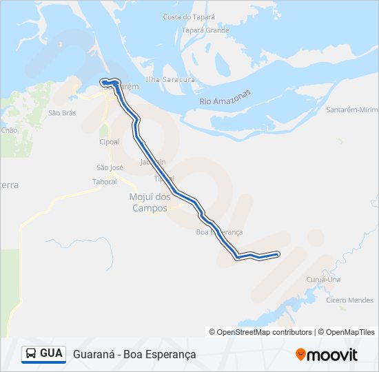 GUA bus Line Map