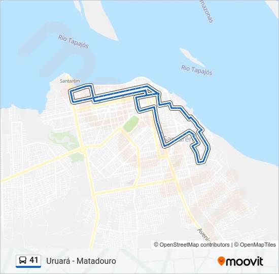 41 Bus Line Map