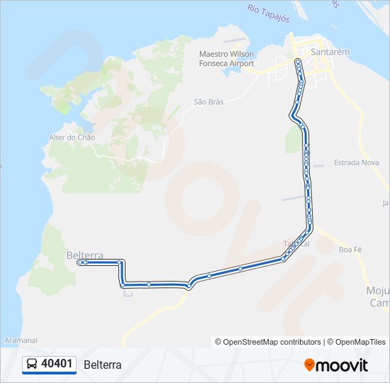 Mapa de 40401 de autobús