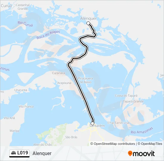 L019 Ferry Line Map