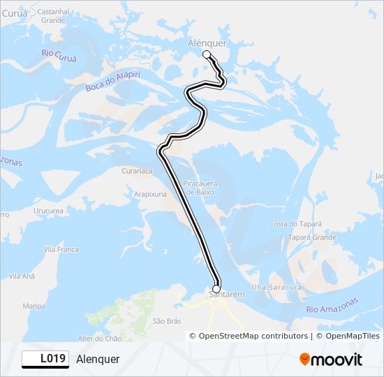 L019 ferry Line Map