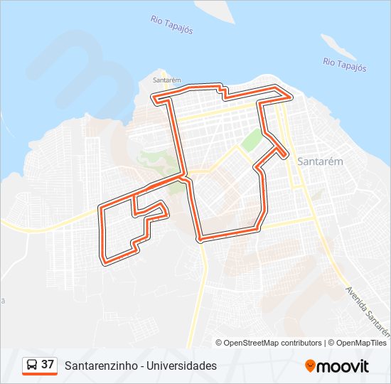 37 bus Line Map