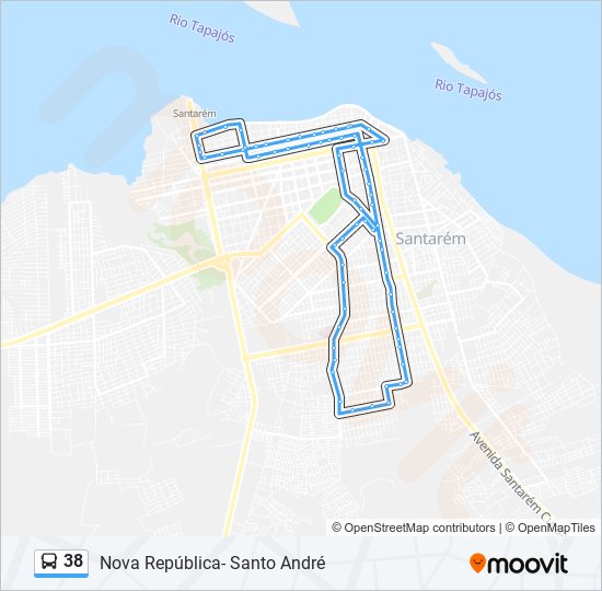 38 bus Line Map