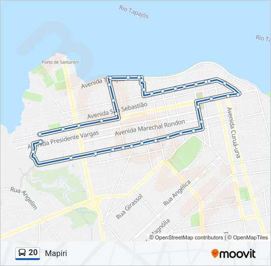 20 Bus Line Map