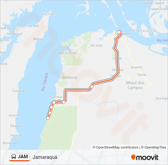 JAM Bus Line Map